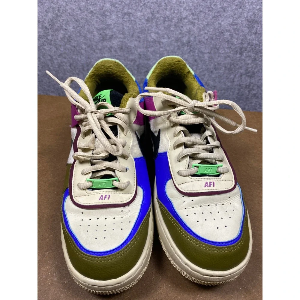 Nike Air Force 1 Shadow Wild Multi-Color Sneakers CT1985-500 Womens 8
